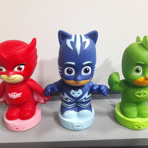 PJ Masks παιδικές φιγούρες υπερηρώων μεταχειρισμένες, σετ 3 τεμ., 11 εκ.