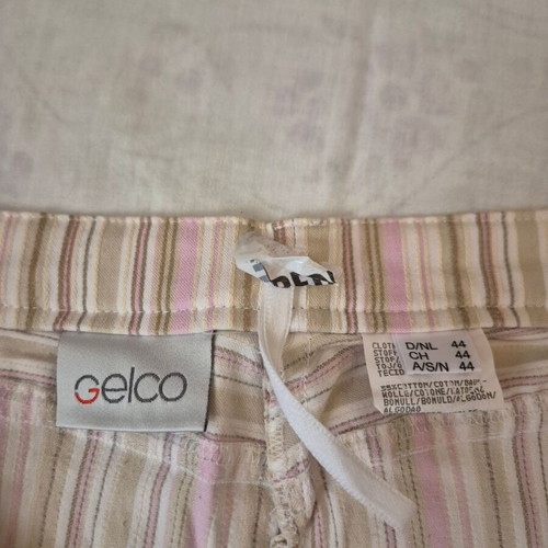 Gelco pants size XXL elastic, like new, beige and pink