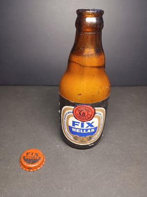 Fix Hellas glass and bottle vintage used
