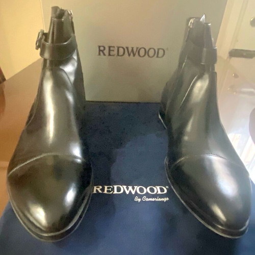 Redwood men's boots handmade, full leather, new, size 42-42.5, black