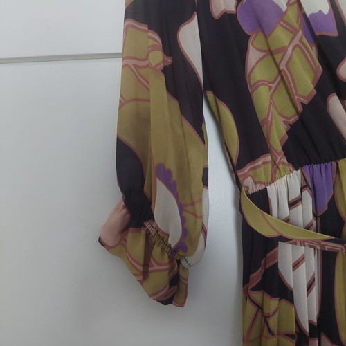 Wrap dress with pleated skirt and belt new, Dress2unDress, black