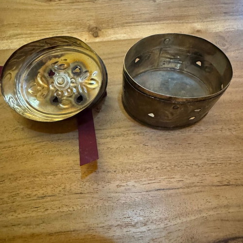 Metal container aromatic vintage lantern used