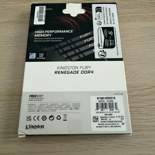 Kingston Renegade Fury 16GB DDR4 3600MHz like new