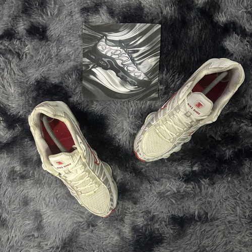 Nike Shox TL 2025 sneakers white red size 43