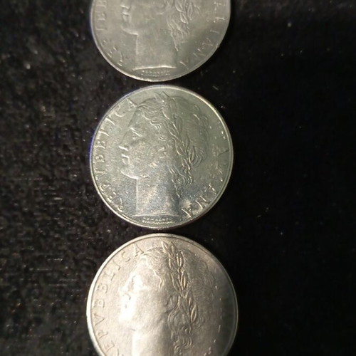 Italian 100 Lire Coin set of 3 like new, 1956-1979