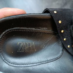 Zara women's sandals like new, size 40, black leather
