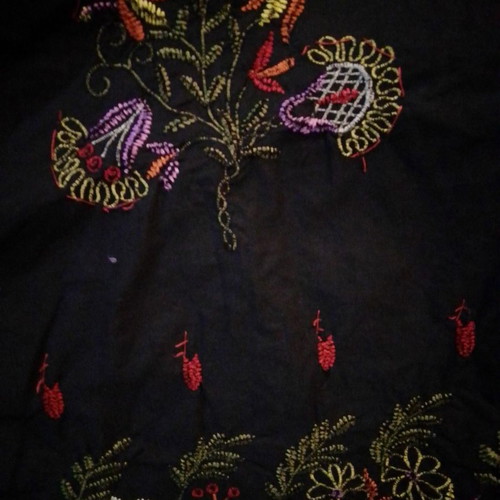 Absolute women's skirt used, black corduroy L - XL with zipper