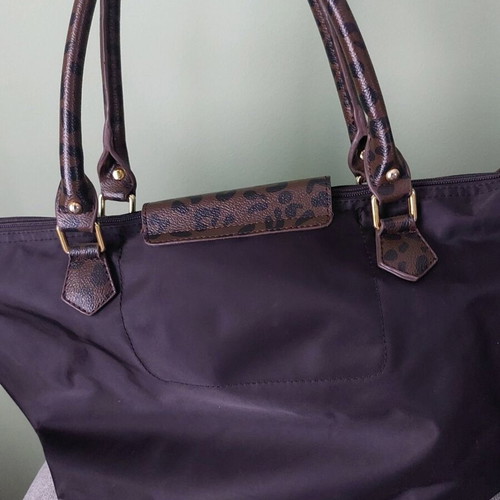 Paul's Boutique Betty Shopper Bag like new, black with leopard print details