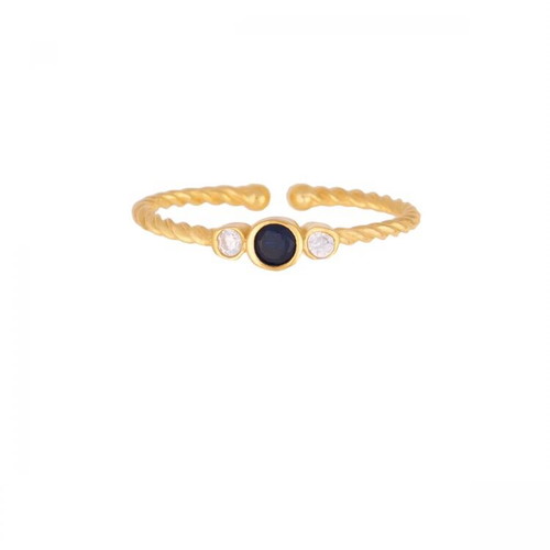 Set of 2 gold-plated rings with 925 silver Byzantine & Meander designs new