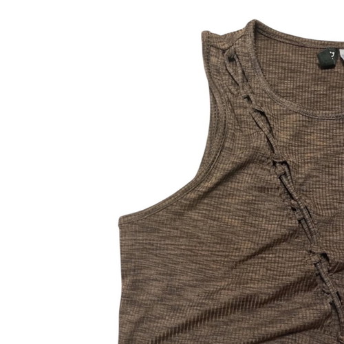 Brown lace-up crop top H&M like new, size M, brown