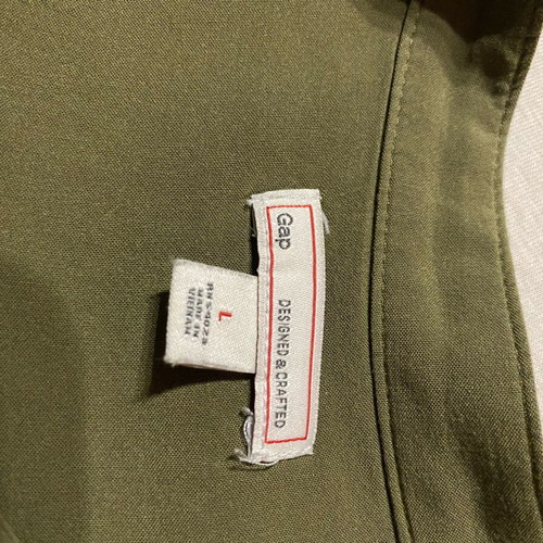 GAP sleeveless shirt dress in khaki