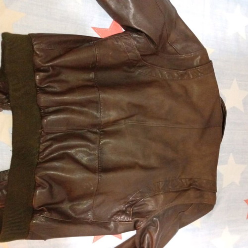 Leather Milestone flight jacket like new, brown, size L