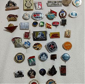 40 καρφιτσακια pins τέως Σοβιετικής Ένωσης