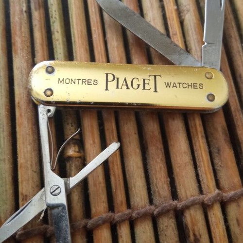 Vintage Piaget Pocket Knife used, advertising