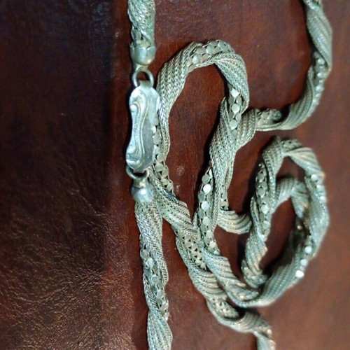 Vintage sterling silver chain used, stamped 950, 42.38g