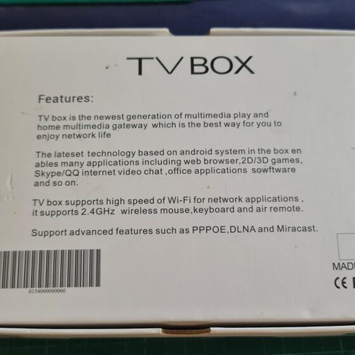 Android Smart TV Box 4K used with WiFi and Android 7.1