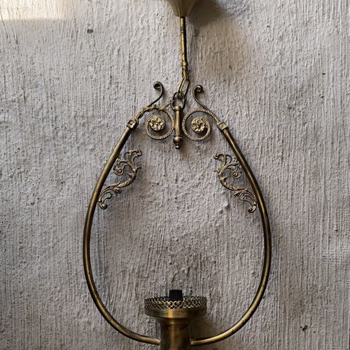 Vintage brass ceiling pendant light like new