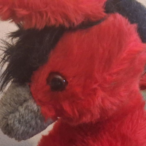 Retro plush donkey Josephine Ltd used, Greek made 1981-1984