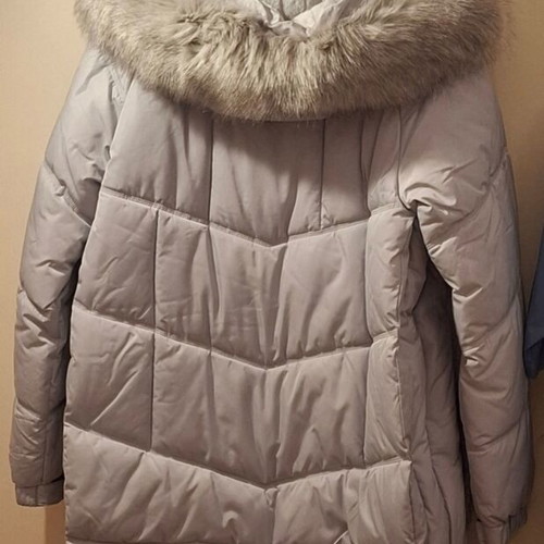 Women's long jacket new gray turquoise size M