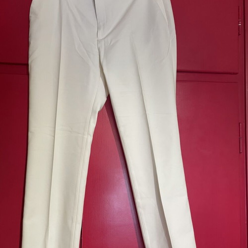 Zara white pants with black belt like new, size L 40 12