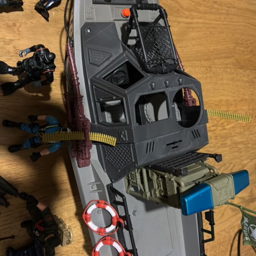 Chap Mei River Patrol Boat toy like new, military battleship with figures