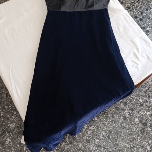 Maxi evening dress CHINÉ two-tone black and blue size 2 medium like new