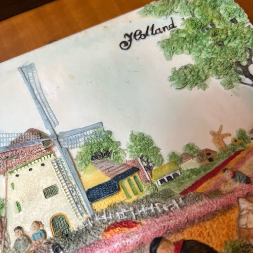 Vintage Dutch Ceramic Decorative Wall Plate like new