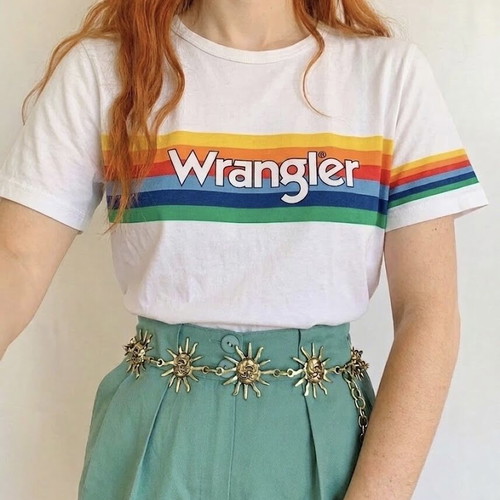 Wrangler rainbow short sleeve t shirt like new