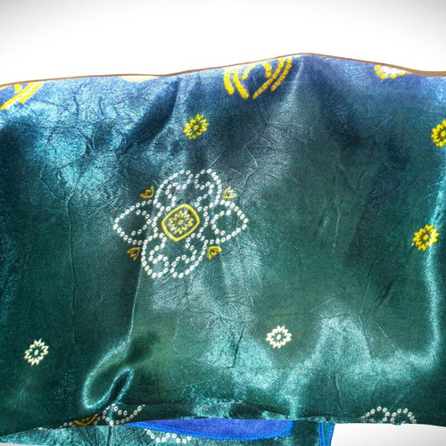 Silk Scarf 100% Silk Pareo 1.80x1.10m multicolor green