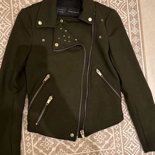 Zara olive jacket used, size XS