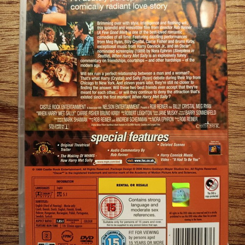 When Harry Met Sally DVD like new with Greek subtitles