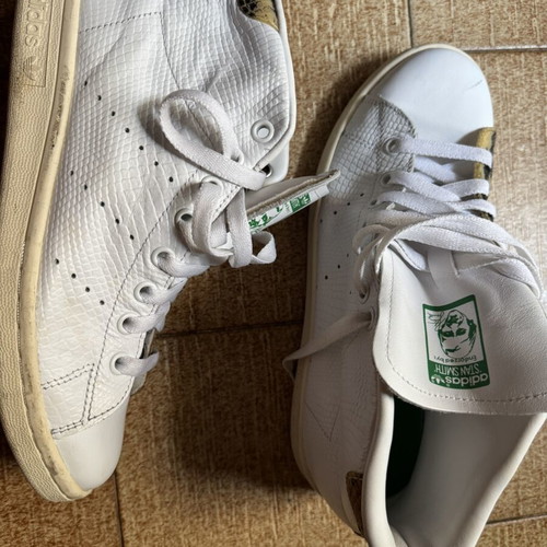 Adidas Stan Smith snake skin mid sneakers used size 39.5