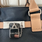 Calvin Klein women's handbag blue genuine leather like new