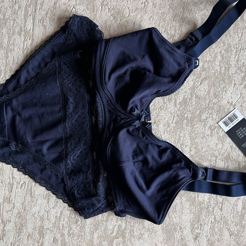 Navy Blue Bra Size 80 New Cotton