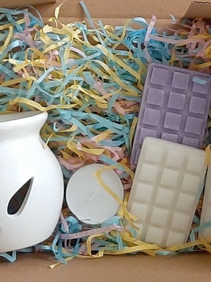 Wax melts gift box new with diffuser and 4 bars