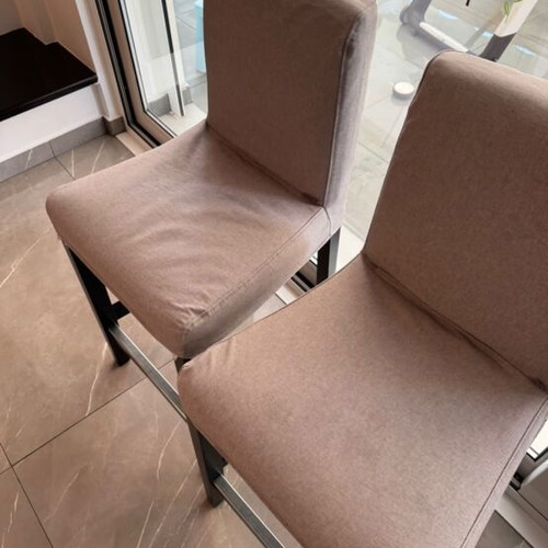 Kitchen island table with 3 chairs used, length 183 cm