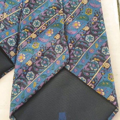Lanvin men's tie 100% silk new, blue