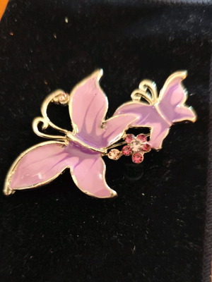 Butterfly pin purple used