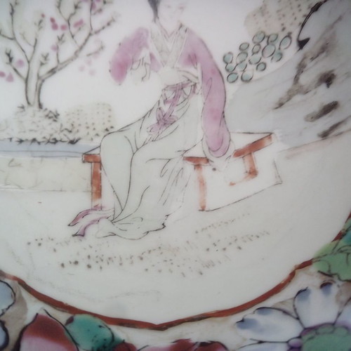 Vintage porcelain bowl used from the Far East