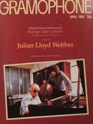 Gramophone April 1982 used with Julian Lloyd Webber