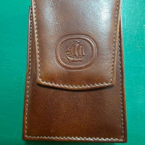 Leather tobacco case new with clip 11x6.5 cm