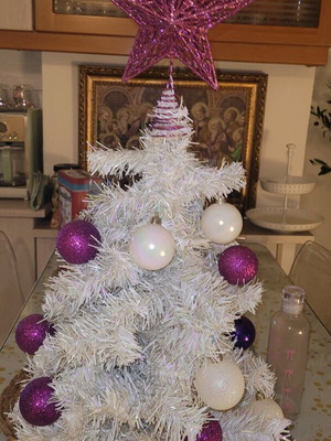 Christmas white tree 60 cm used with decorations