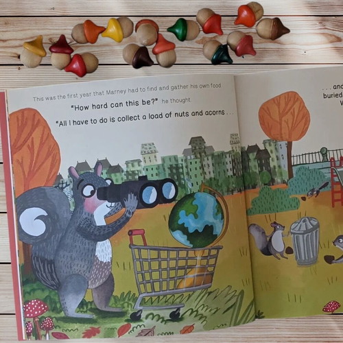 Set of 2 new autumn picture books for children about Squirrel