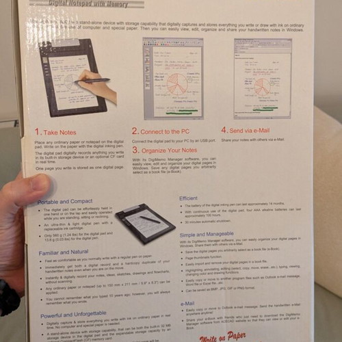 DigiMemo A502 digital notepad new, complete set