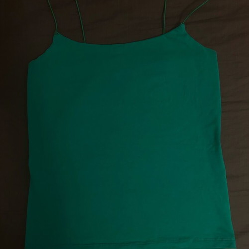 Spaghetti strap blouse used, turquoise, size S/36
