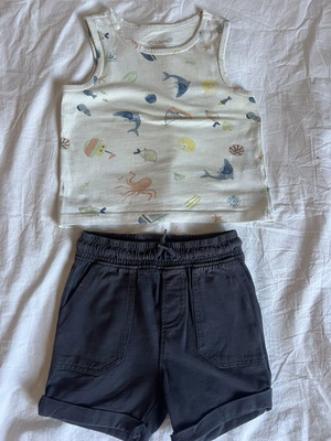 Shorts and sleeveless top set for boy 2-3 years like new