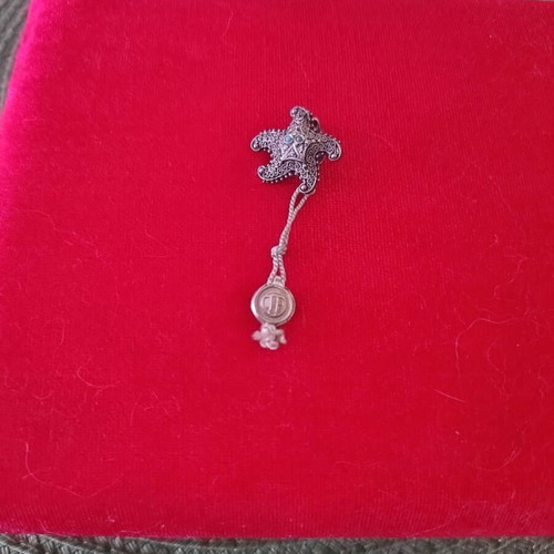 Ocean form silver earring used, silver