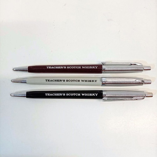 Teacher's Scotch Whisky promotional pens used, pack of 3