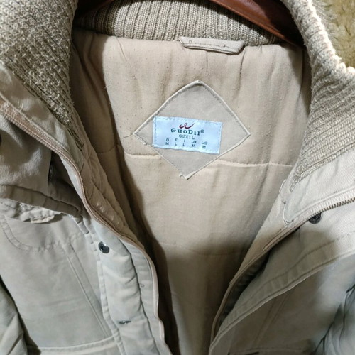 Guodil thick jacket beige medium like new