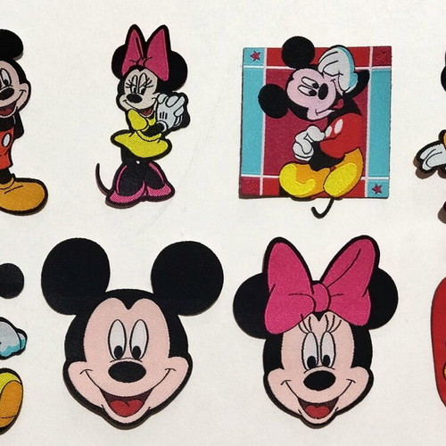 Disney Minnie Mouse and Mickey Mouse iron-on patches set of 8 new